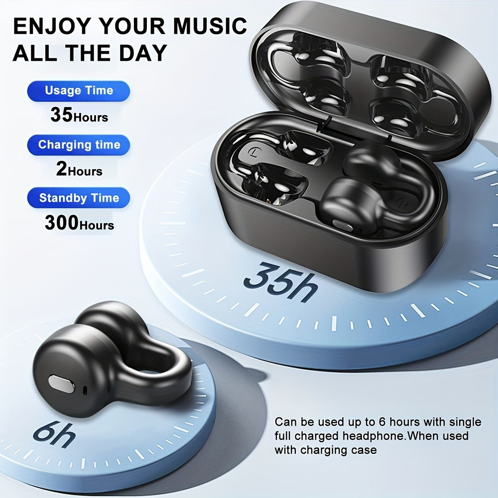 Wireless Open Ear Bluetooth Clip Headphones Long Battery Life