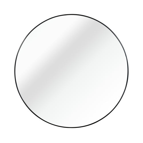 Elegant 16 Inch Black Round Bathroom Mirror Modern Wall Decor