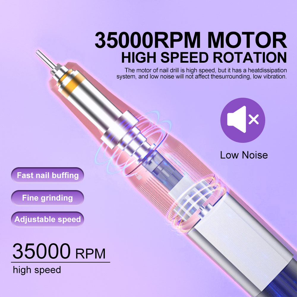 35000 RPM Cordless Rechargeable Nail Drill