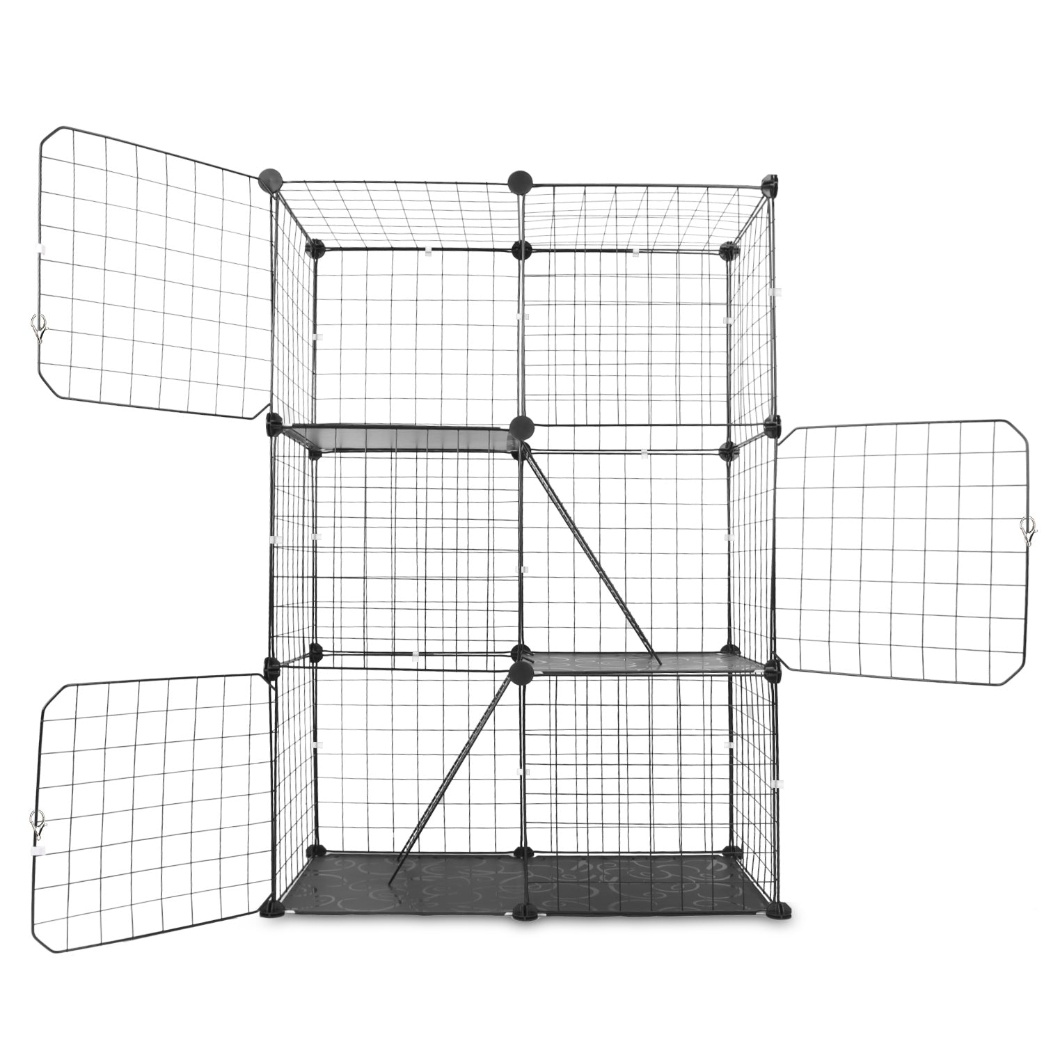 Ultimate 3 Tier Cat Playpen Cage Metal Indoor Cat House
