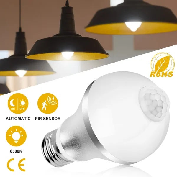 Smart Motion Sensor LED Bulb Dusk to Dawn Energy Saving Light
