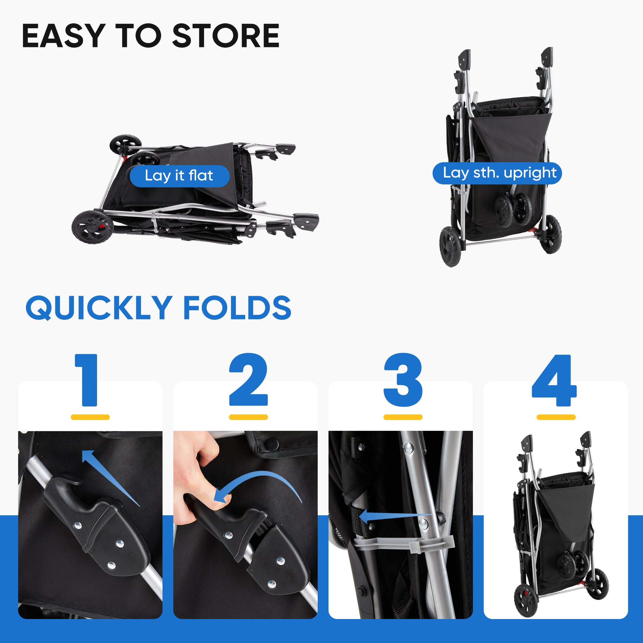 Ultimate Cat and Dog Pet Cart Comfortable Travel Carrier