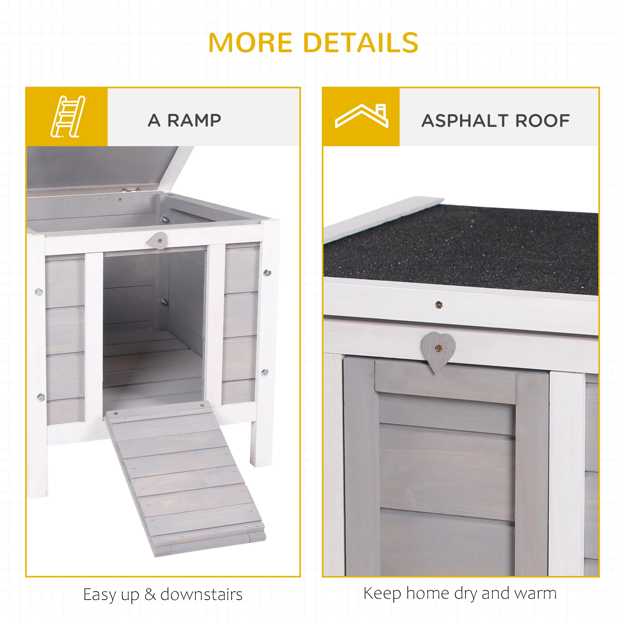 Premium Wooden Rabbit Hutch Cage Waterproof Roof Small Animal