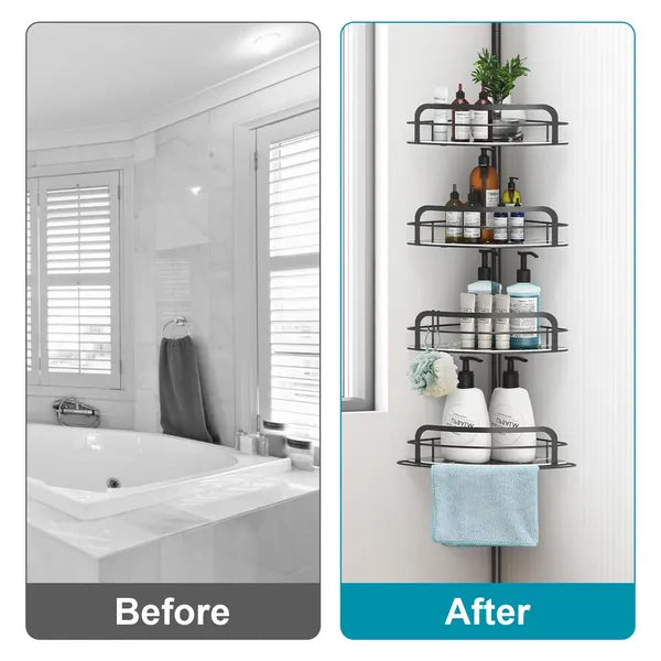 Rust Resistant Corner Shower Caddy with Adjustable Shelves