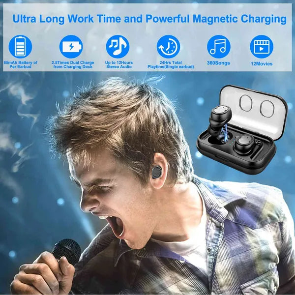 TWS Wireless 5.0 Earbuds Touch Control Stereo Earphones