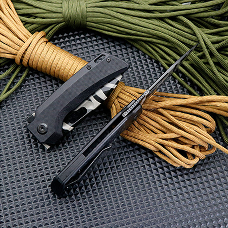 Tiger Stripe Folding Utility Knife Pocket Knife EDC Tool Clip