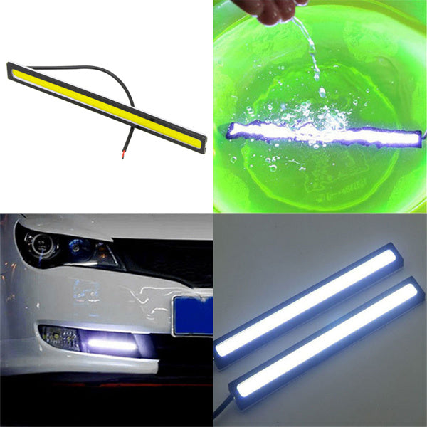 17cm COB LED Daytime Running Light White 12V Waterproof