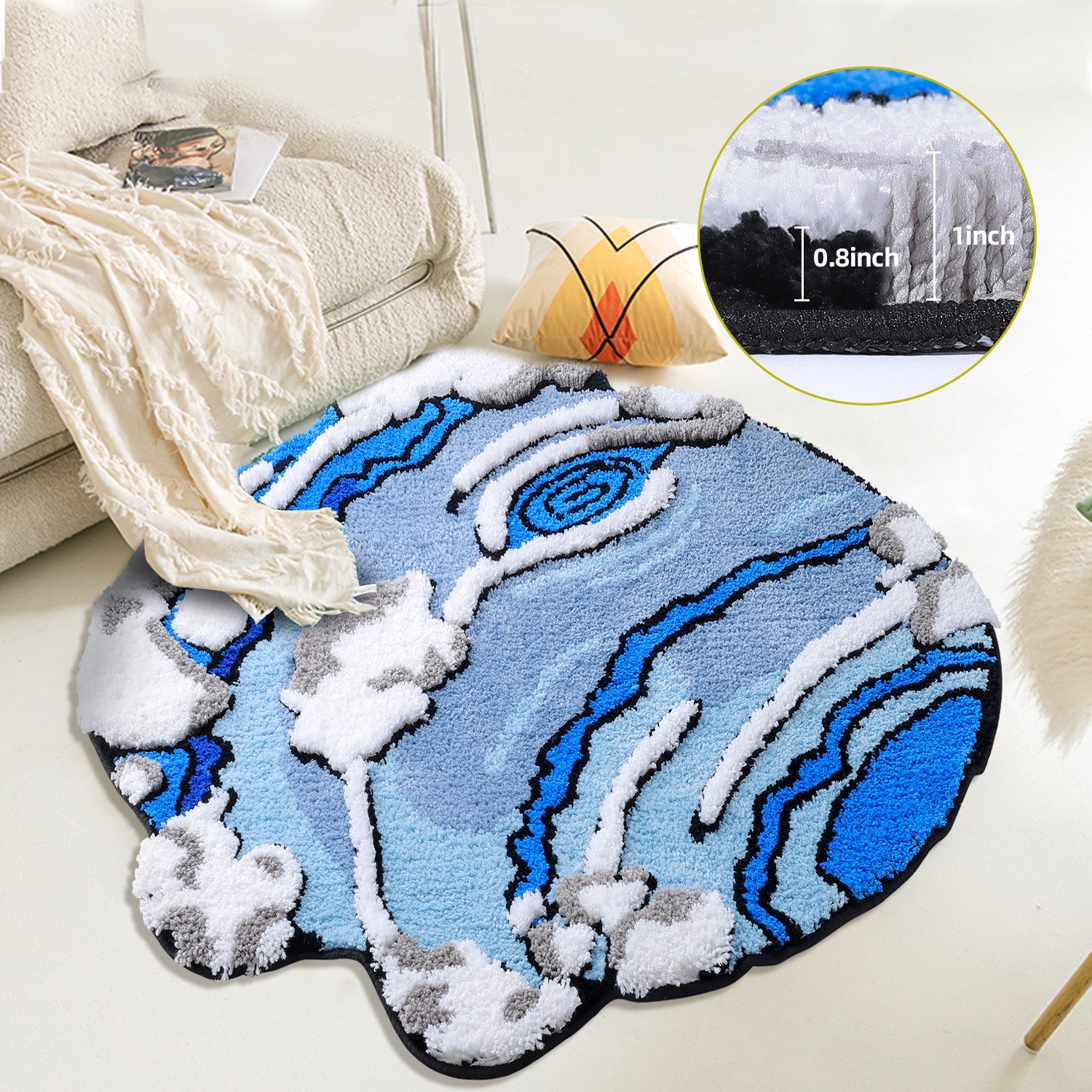 Non Slip Absorbent Bathroom Rug Cute Aesthetic Floor Mat