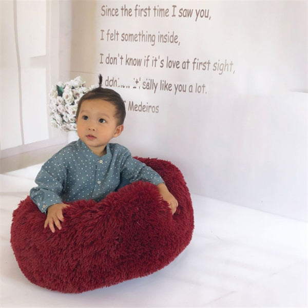 Luxury Round Plush Pet Bed Warm Cozy Nest Pad for Cats Dogs