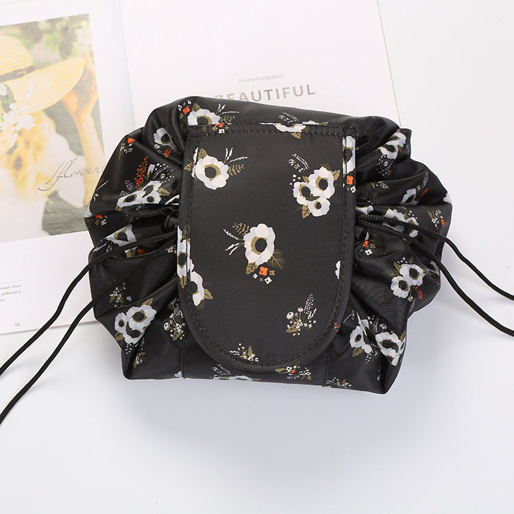 Animal Print Large Capacity Drawstring Cosmetic Storage Bag for Travel Use