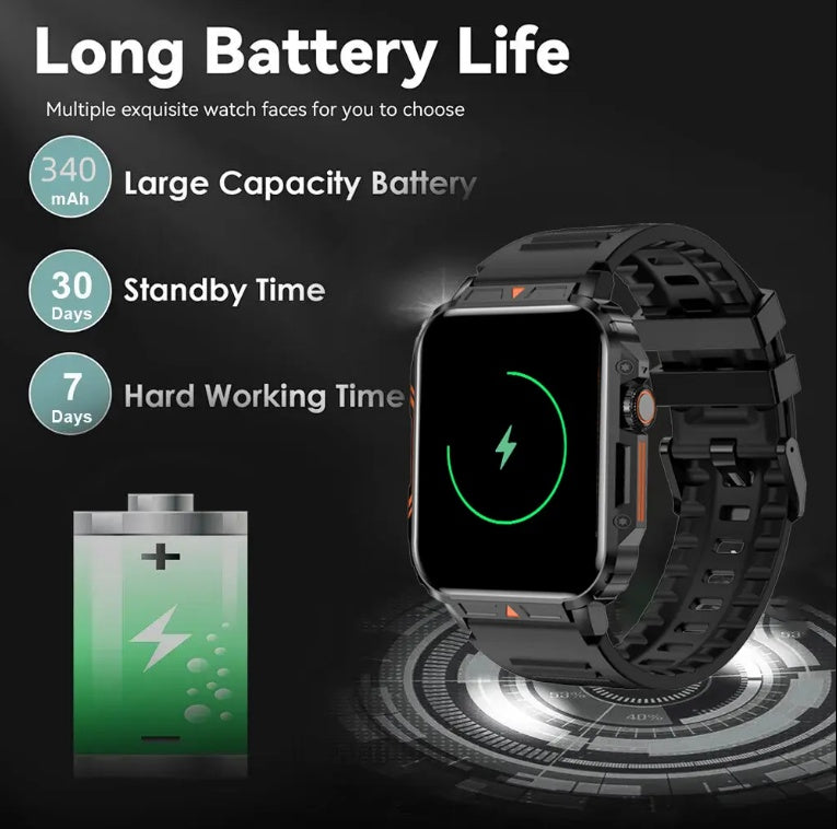 L81 Outdoor Smartwatch with BT Call Big Battery Fitness Tracker For Men
