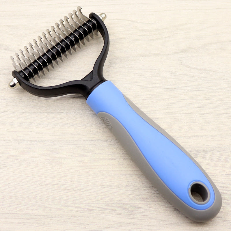 Premium Double Sided Pet Dematting Comb Long Hair Knot Remover
