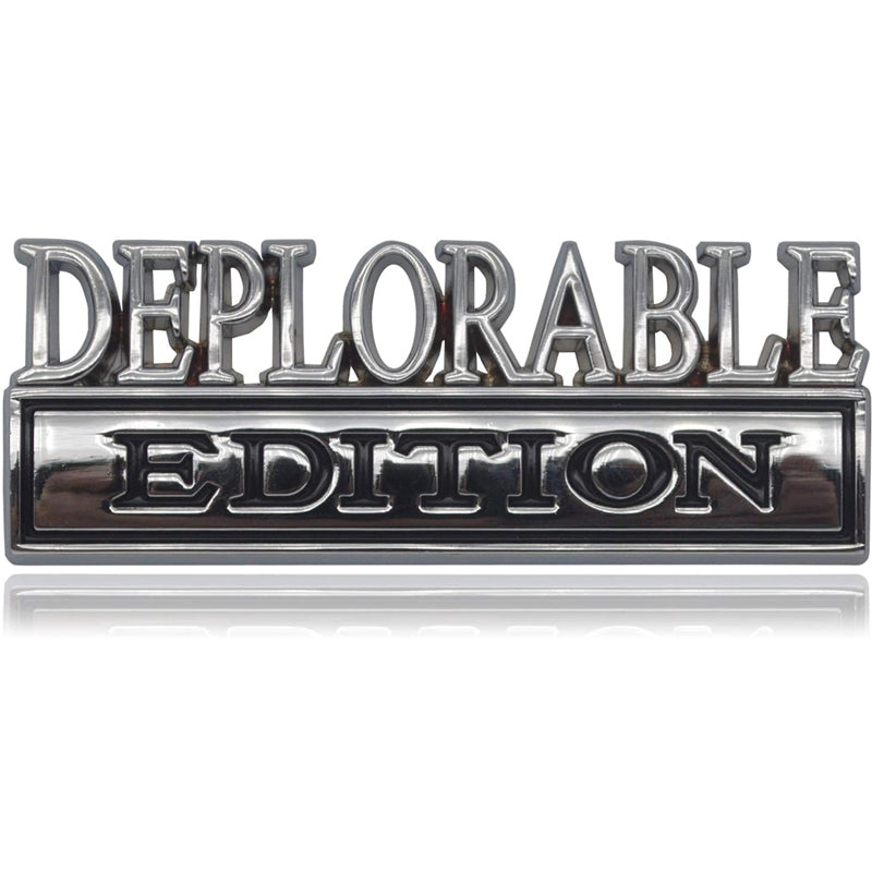 2PCS Deplorable Edition 3D Metal Car Emblem Badge Sticker