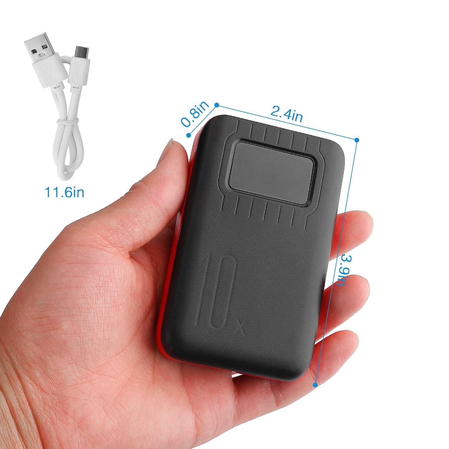 10000mAh Portable Power Bank Dual USB LCD Charger