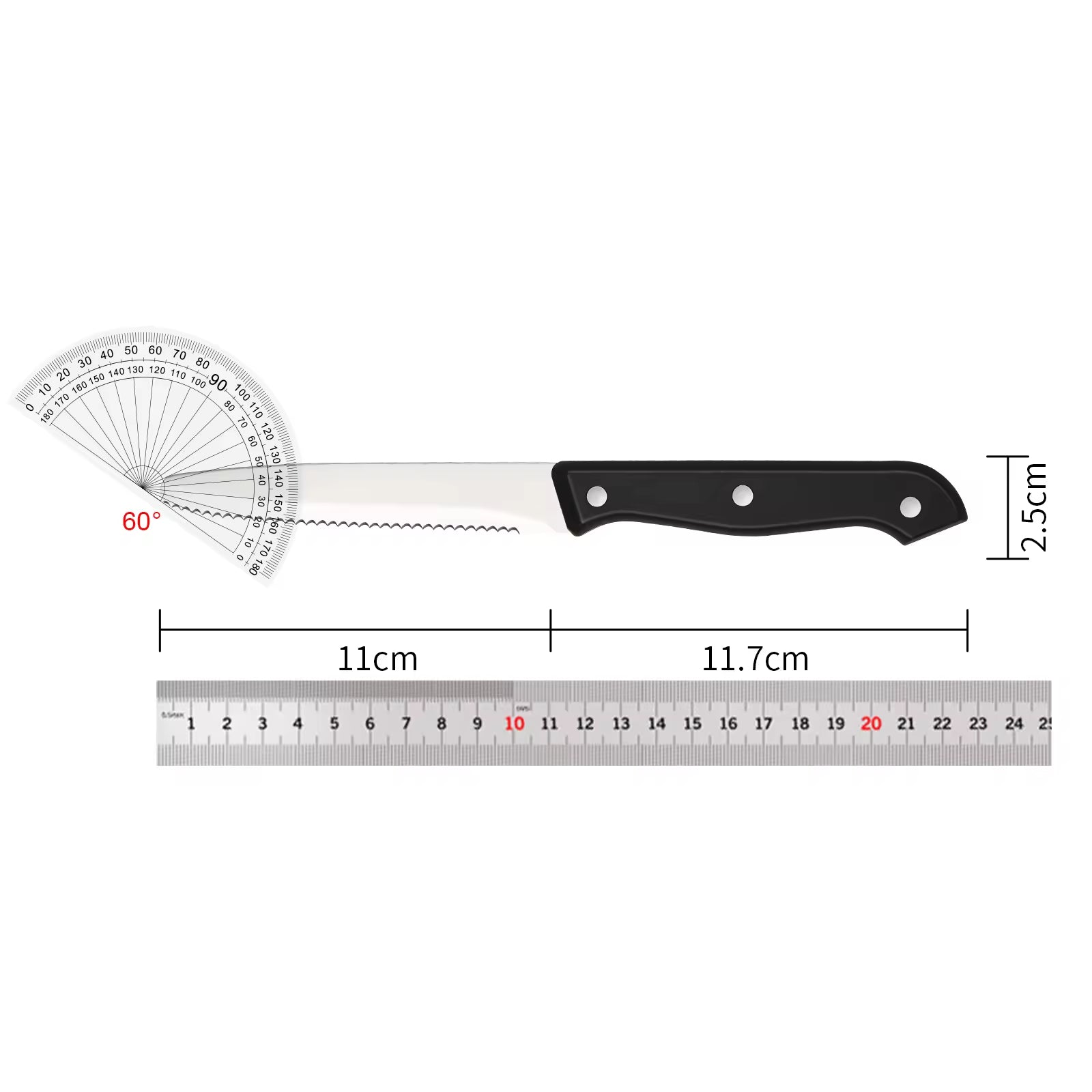 12 Piece Kitchen Knife Set High Carbon Steel Blades with ABS Handles