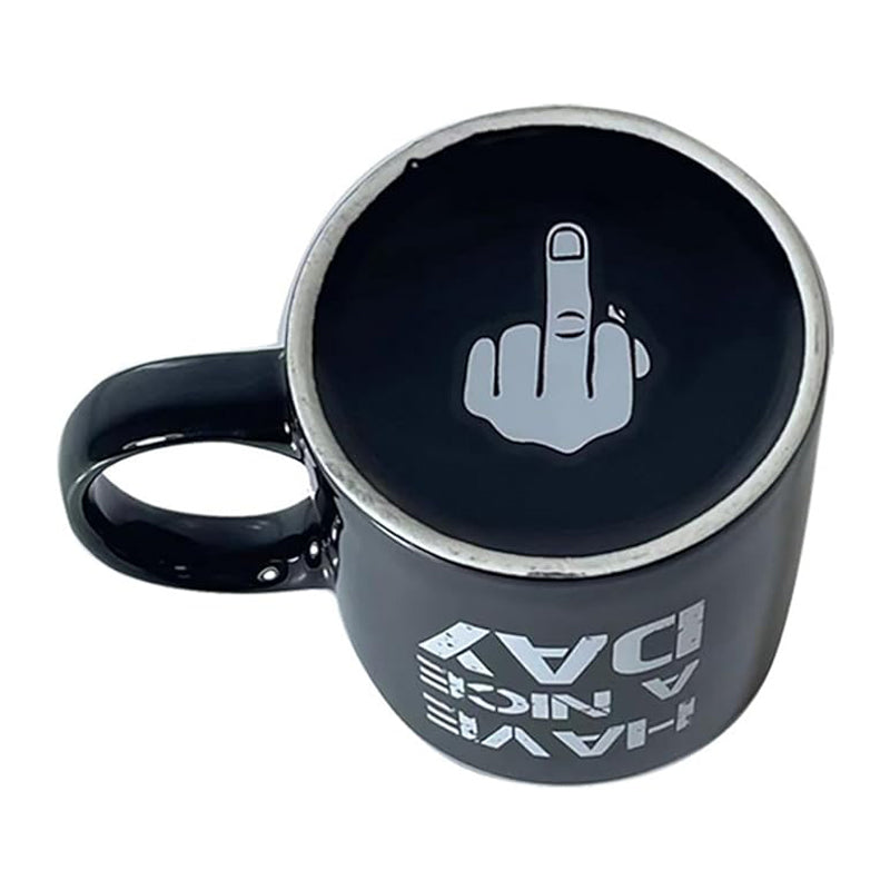 Funny Middle Finger Coffee Mug 3D Gag Gift Up Yours Cup Fun