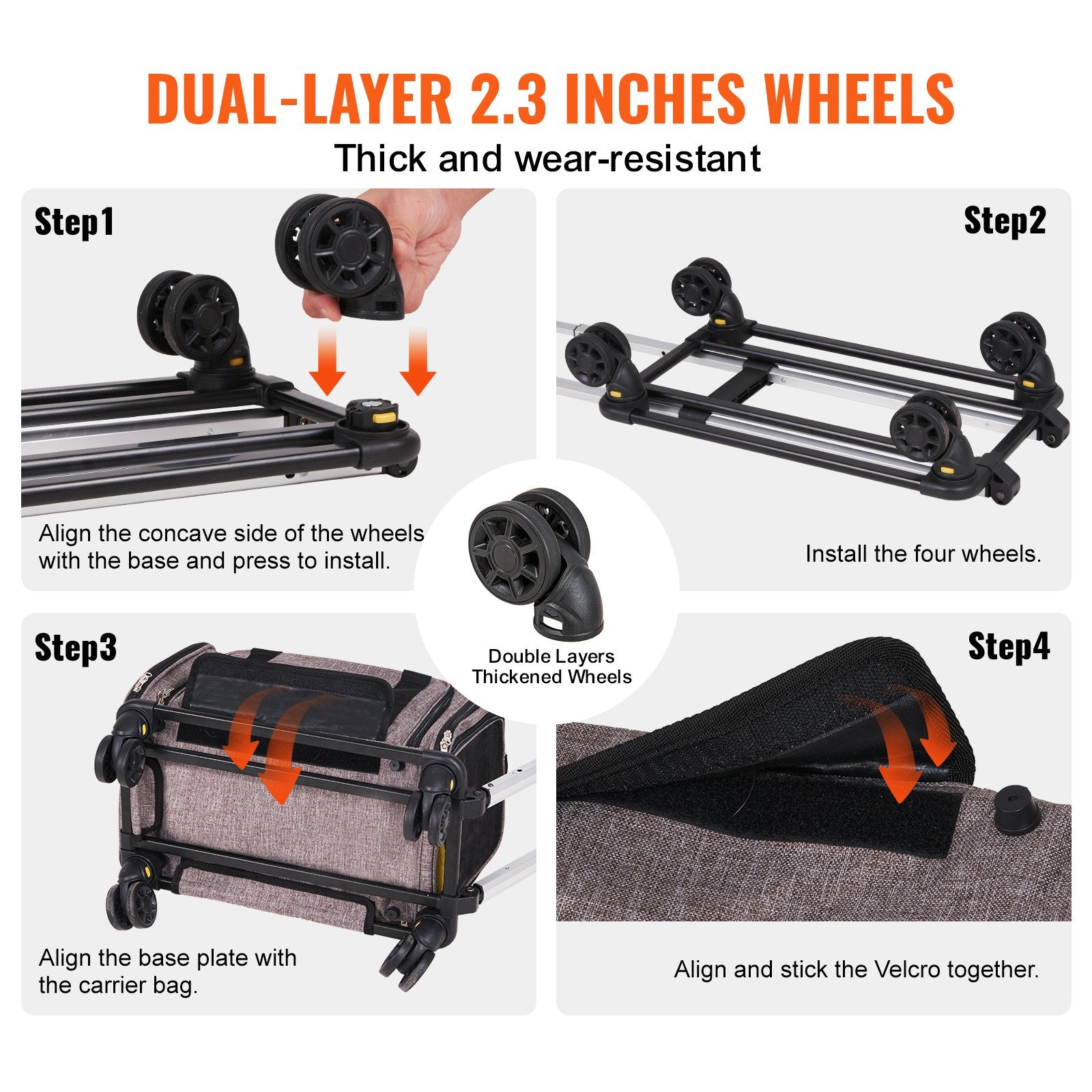 Airline Approved Rolling Pet Carrier with Wheels and Handle
