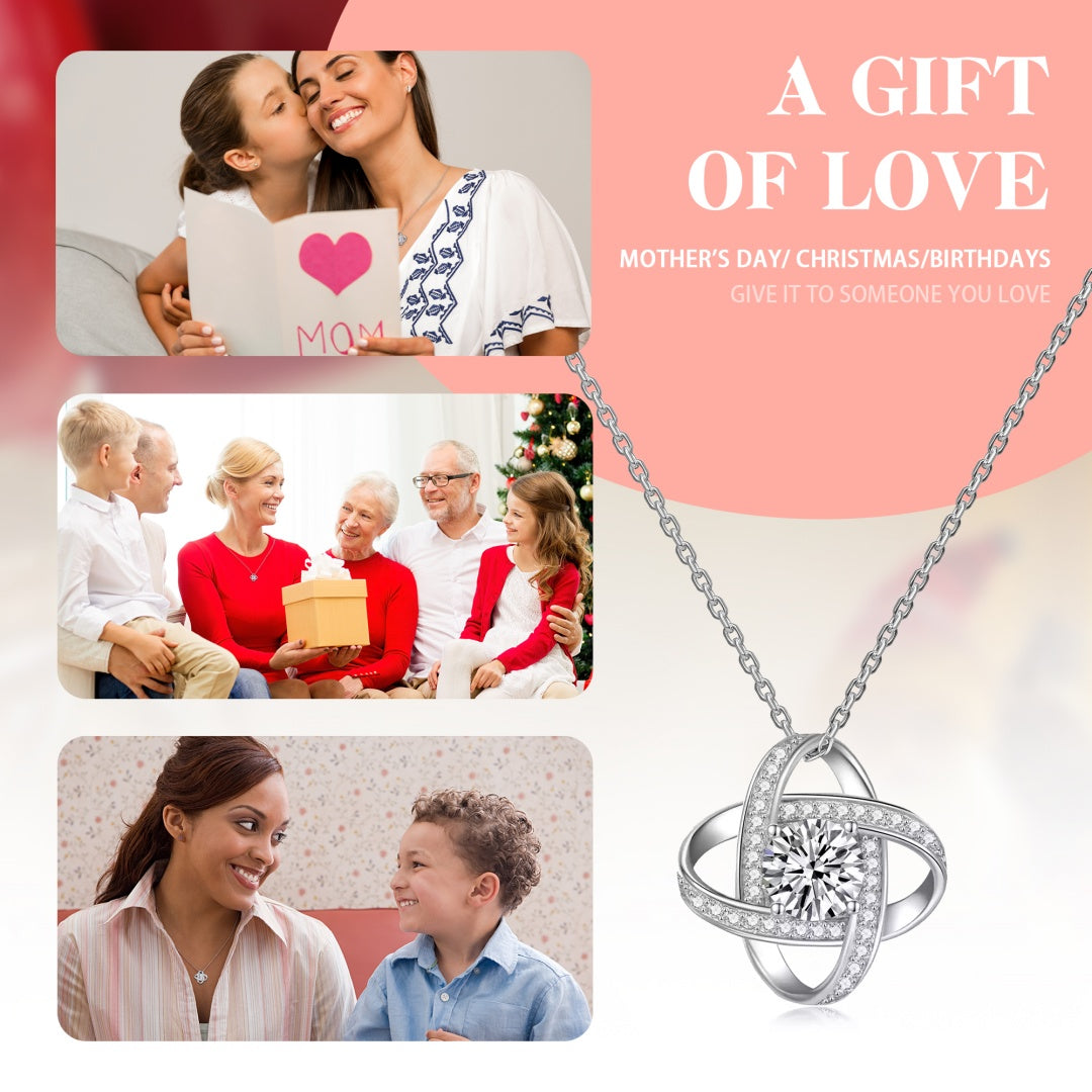 Luxury Crystal Pendant Necklace Elegant Orbit Design Jewelry