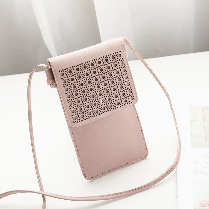 Crossbody Mobile Phone Bag with Clear Touch Screen Window Mini Pouch