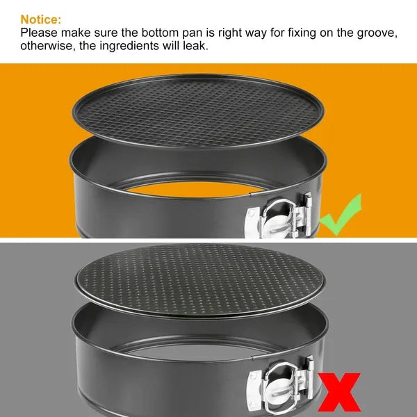 3-Piece Nonstick Springform Cake Pan Set