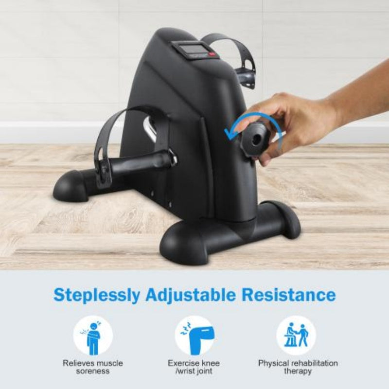 Mini Exercise Bike Pedal Trainer with Electronic Display & 120KG Capacity