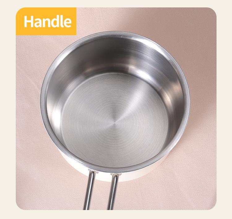 16cm 304 Stainless Steel Milk Pan with Lid
