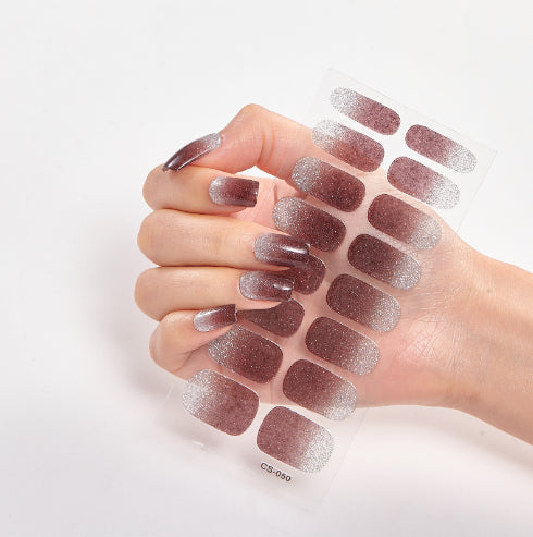 Pure Color 16PCS Nail Stickers for Easy DIY Nail Art
