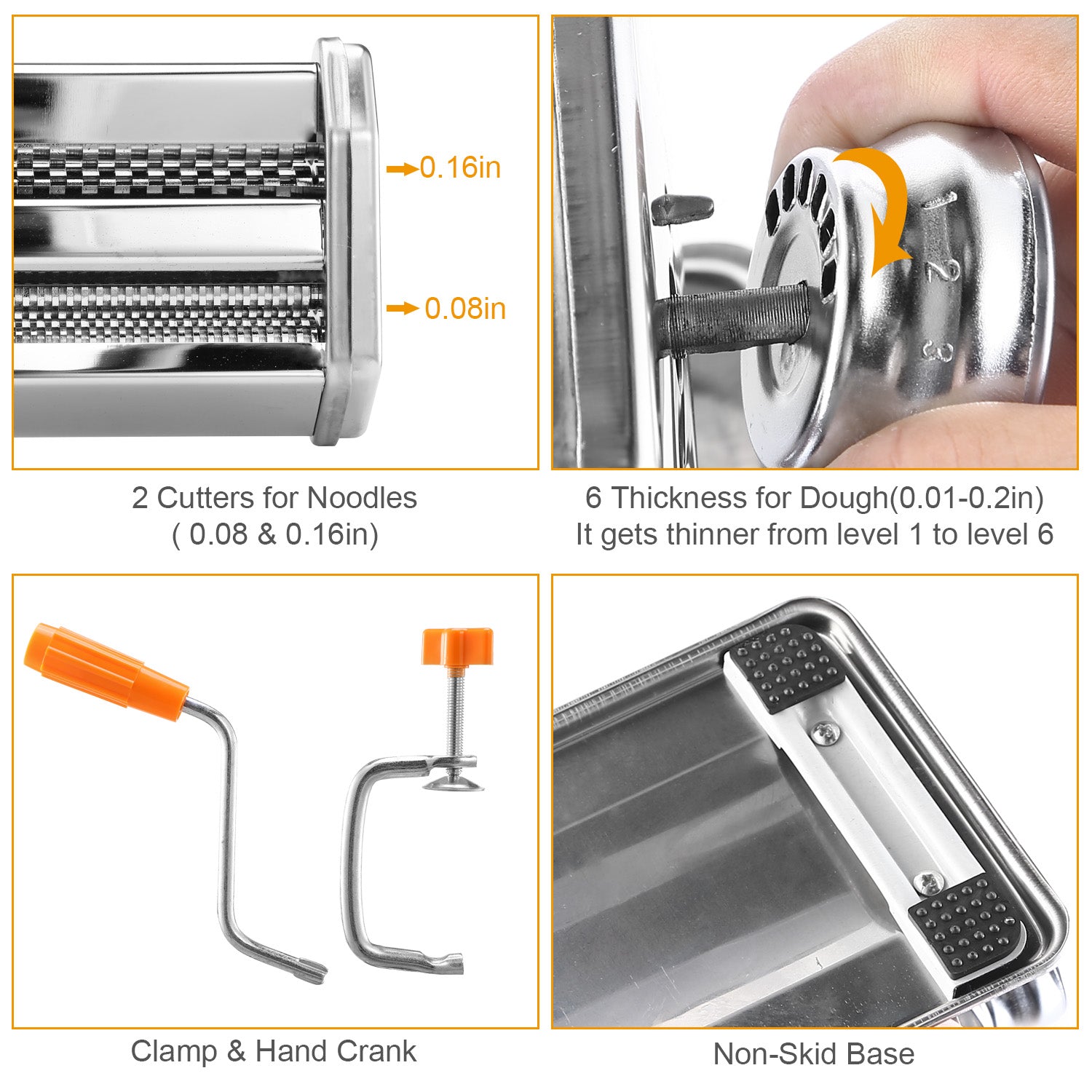 Stainless Steel Pasta Maker Roller Machine