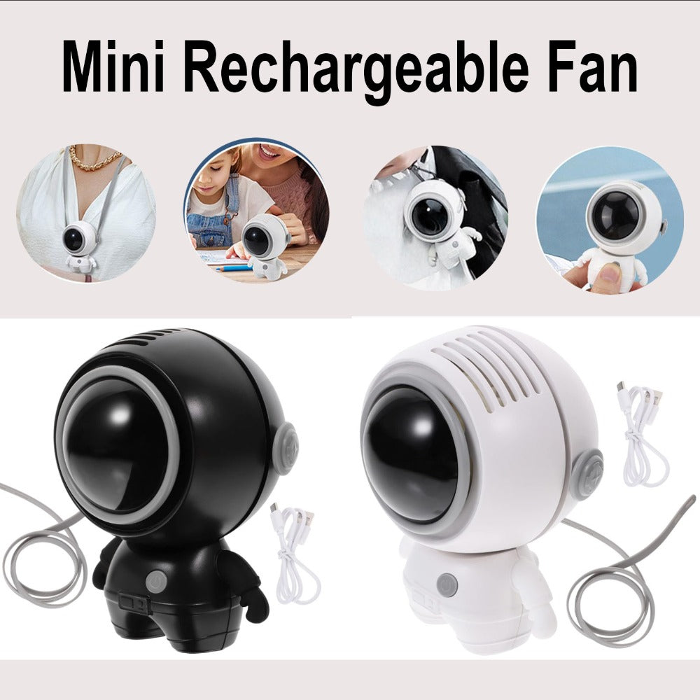 Portable Neck Fan with Hands-Free Cooling & Rechargeable Battery