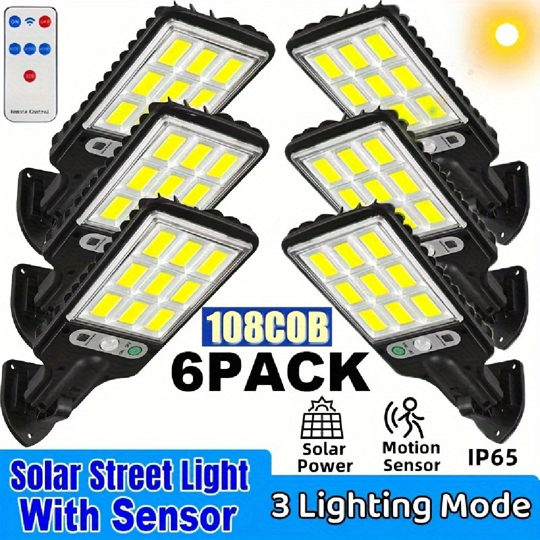 108 LED Solar Street Light Waterproof Motion Sensor Remote Control