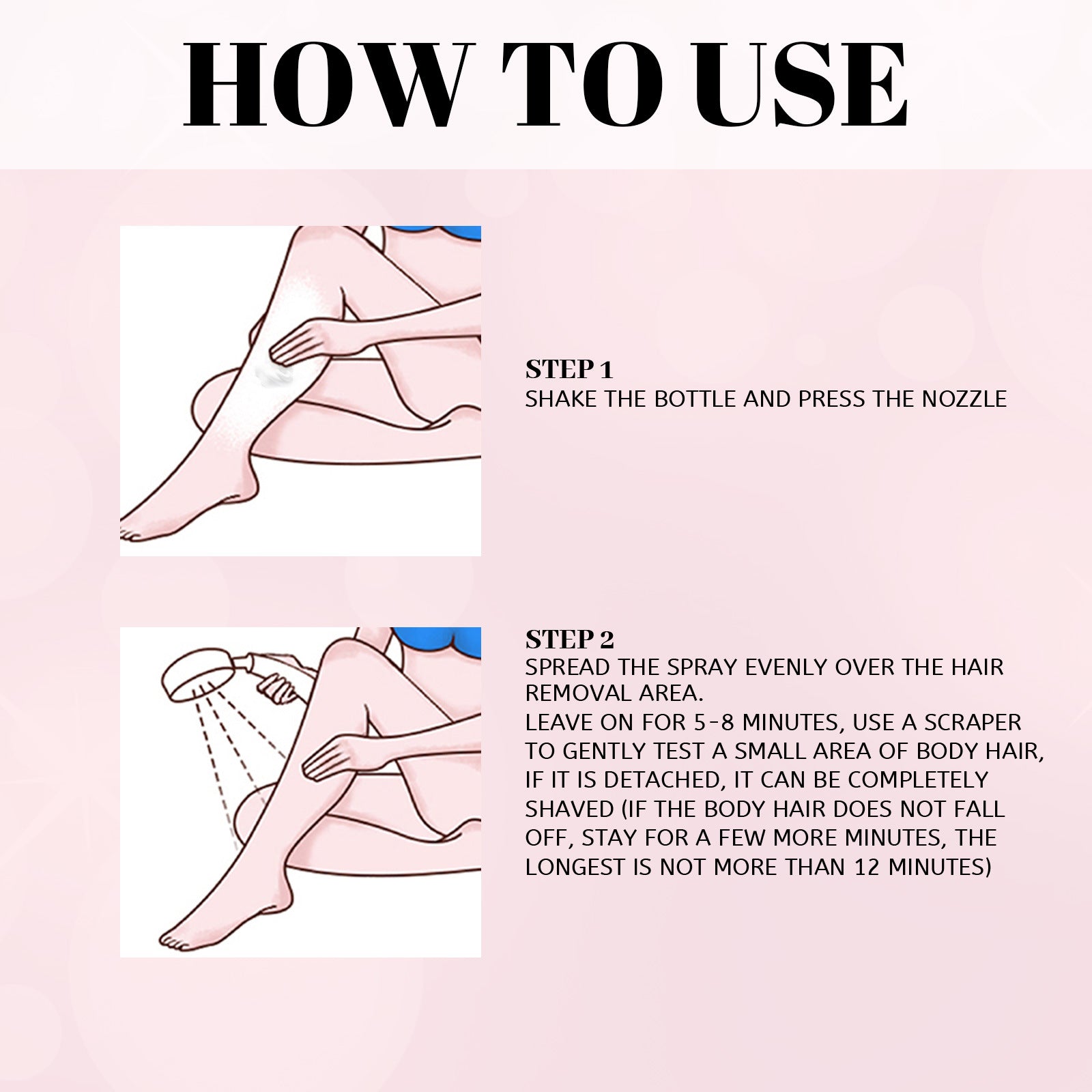 Hair Removal Spray for Smooth Skin and Gentle Depilatory Care