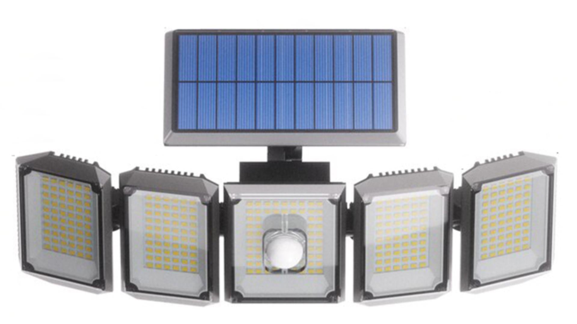 Ultra Bright Solar Street Light 5 Head Adjustable Waterproof LED