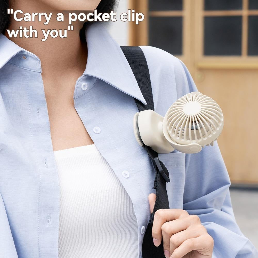 Powerful Portable Clip Fan USB Rechargeable Quiet Cooling