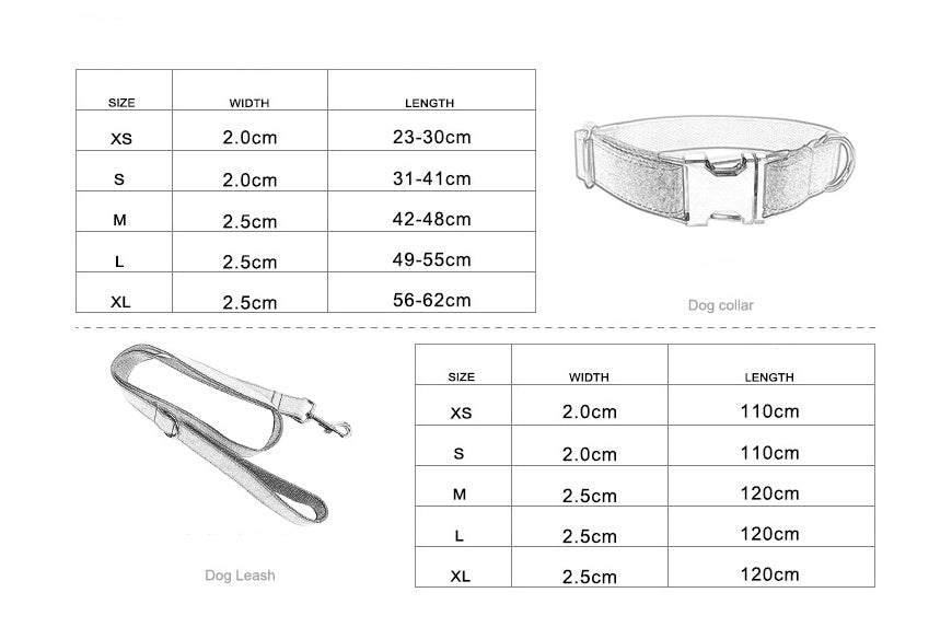 Premium Drawstring Pet Collar and Leash Set Adjustable Control