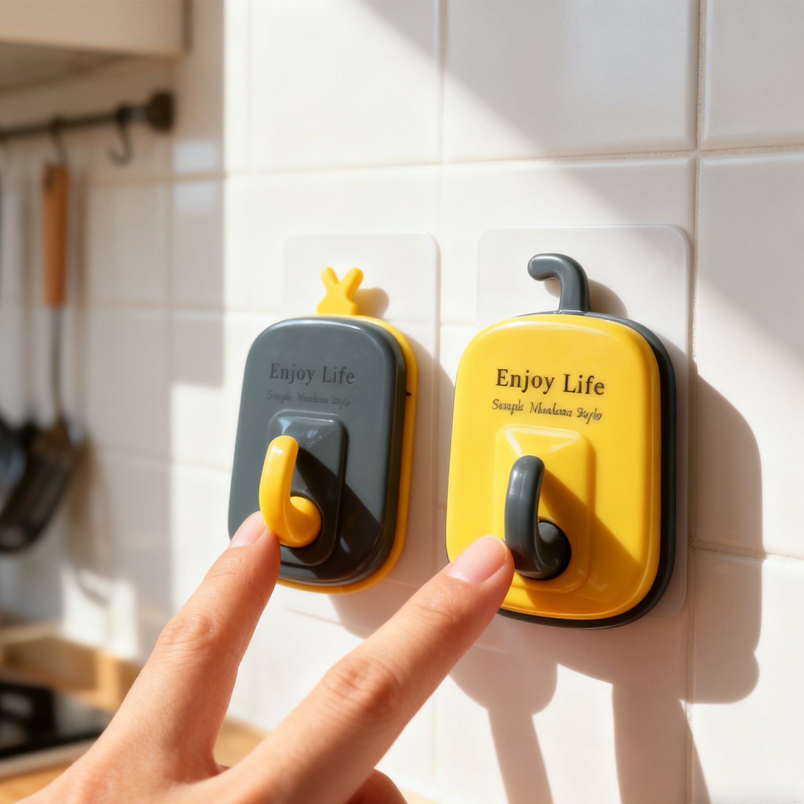 Letter Hanging Hook Yellow Blue Wall Hook Organizer 2818