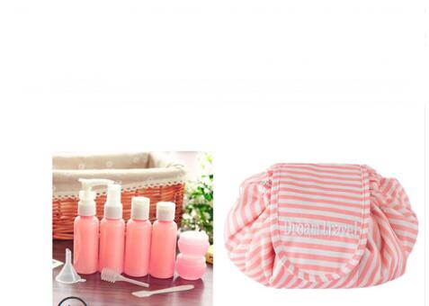 Animal Print Large Capacity Drawstring Cosmetic Storage Bag for Travel Use