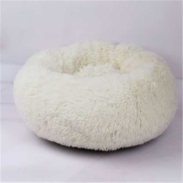 Luxury Round Plush Pet Bed Warm Cozy Nest Pad for Cats Dogs