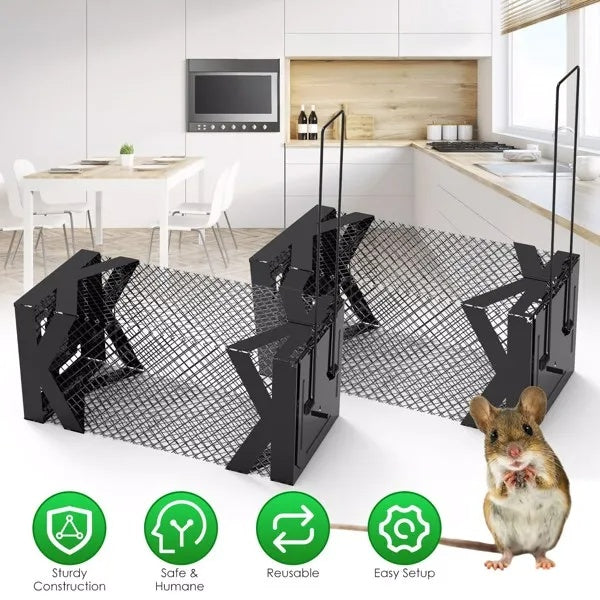 Humane Mouse Trap Cage Reusable Safe No Kill Metal Design