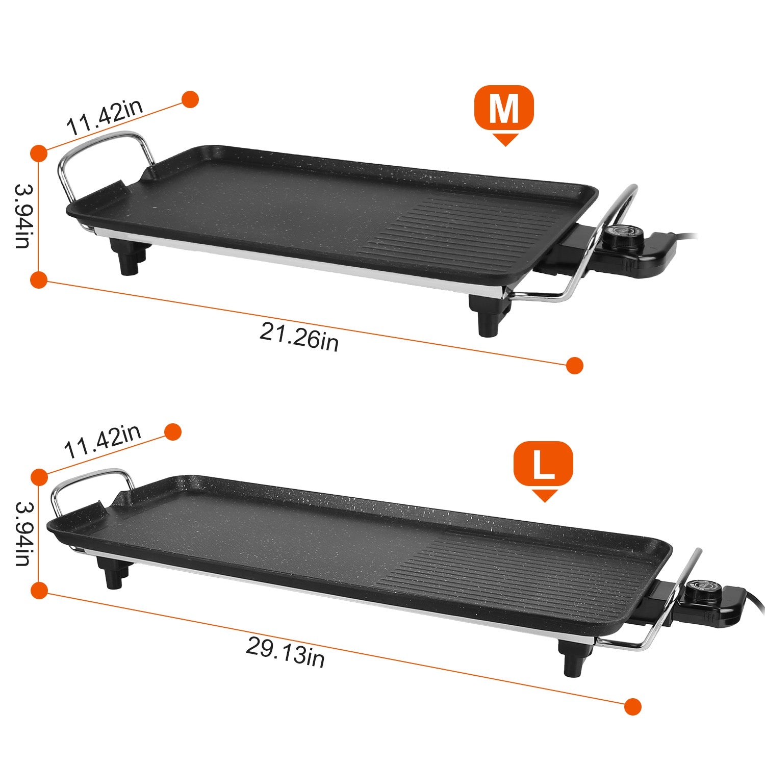 Electric BBQ Grill Griddle Non Stick Tabletop Cooking Plate