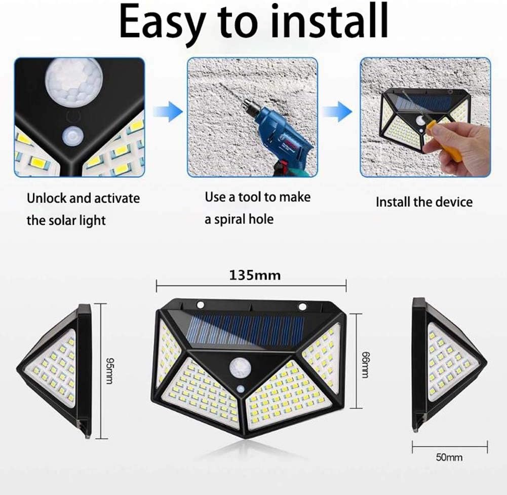 Ultra Bright Solar Motion Sensor Wall Lights Waterproof Security