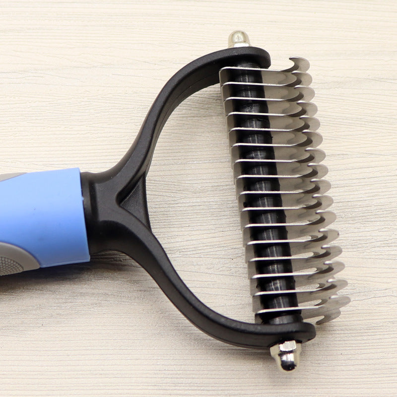 Premium Double Sided Pet Dematting Comb Long Hair Knot Remover