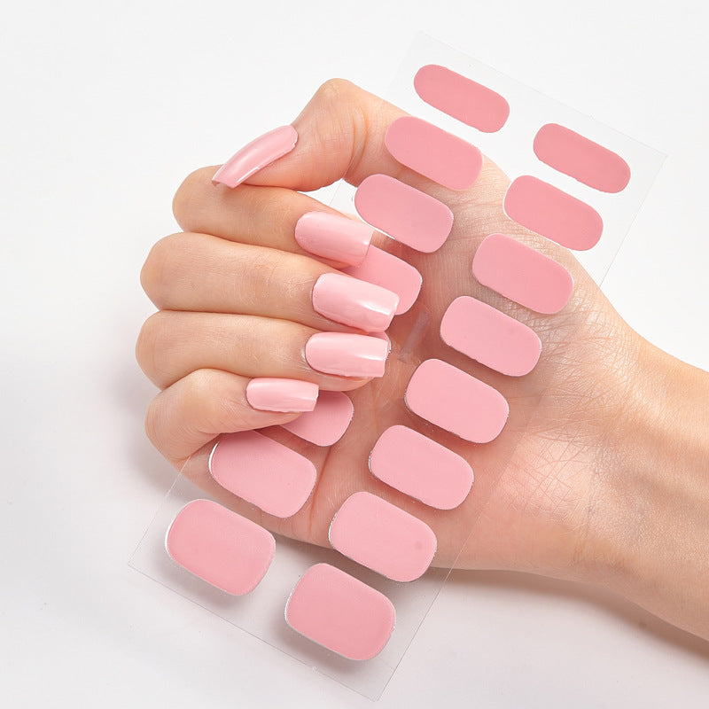 Pure Color 16PCS Nail Stickers for Easy DIY Nail Art