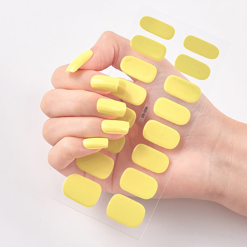Pure Color 16PCS Nail Stickers for Easy DIY Nail Art