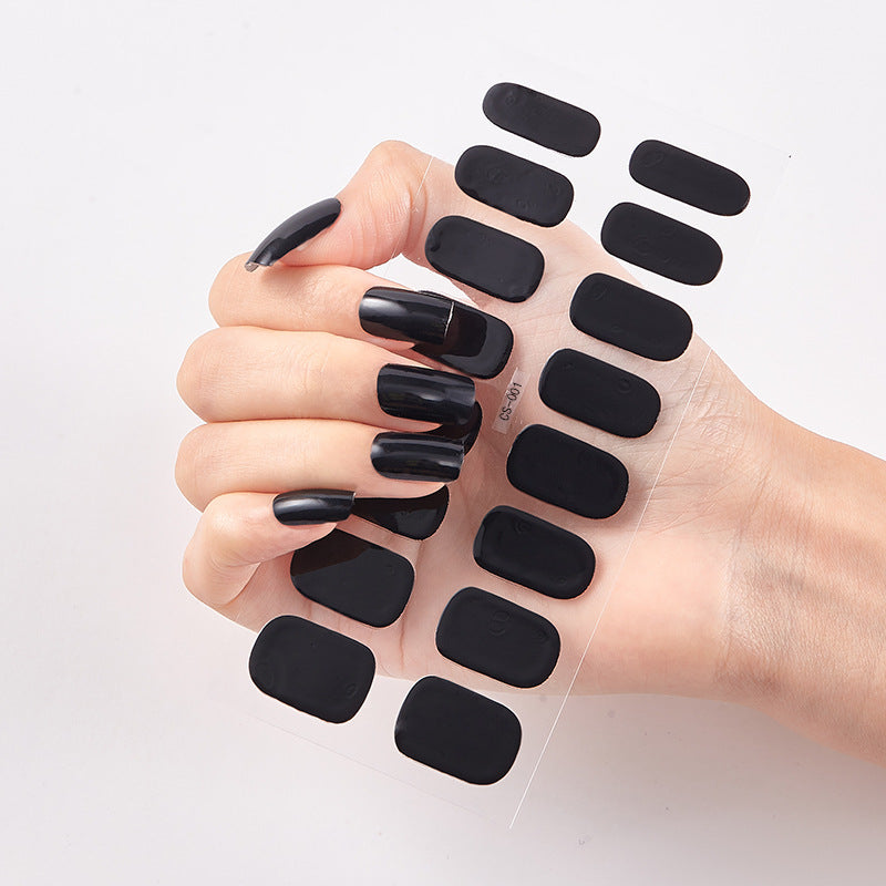 Pure Color 16PCS Nail Stickers for Easy DIY Nail Art