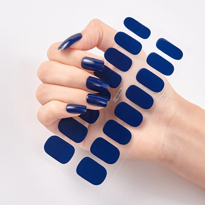 Pure Color 16PCS Nail Stickers for Easy DIY Nail Art