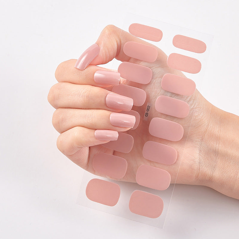 Pure Color 16PCS Nail Stickers for Easy DIY Nail Art