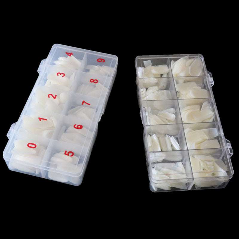 500PCS Transparent Fake Nail Tips Full Cover and Half Cover French Nails