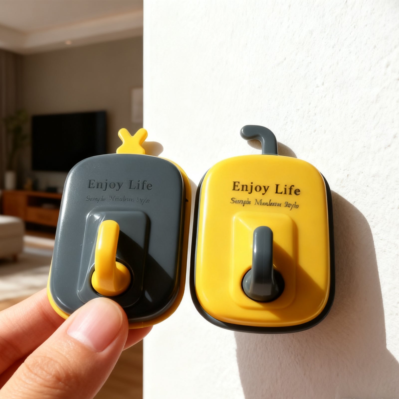 Letter Hanging Hook Yellow Blue Wall Hook Organizer 2818