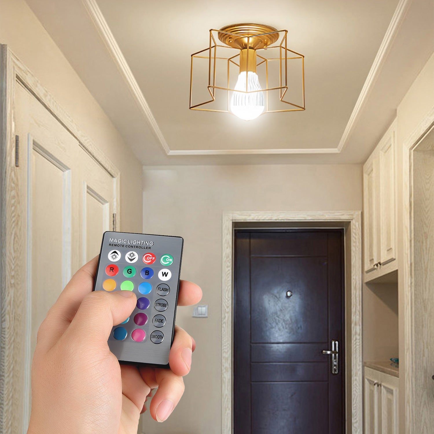 LED RGB Light Bulb 9W E27 Color Changing Remote Mood Lamp