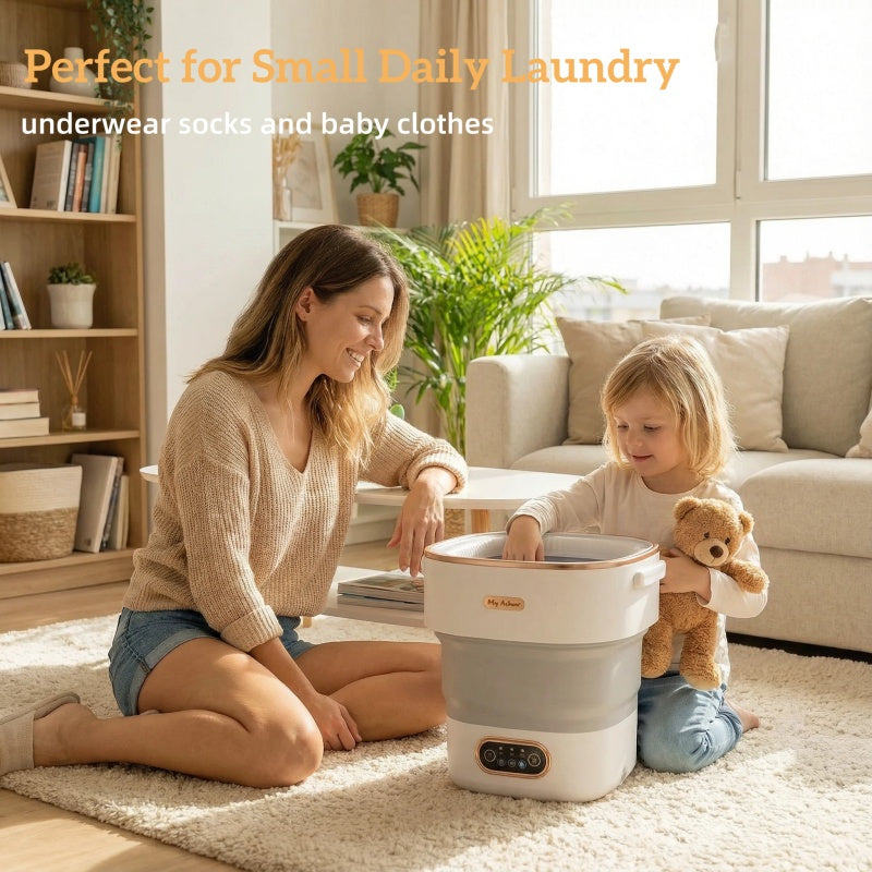Mini Portable Laundry Washer Foldable Compact Washing Machine